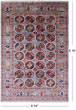 Turkmen Ersari Hand Knotted Wool Rug - 6' 10" X 9' 10" - Golden Nile