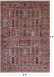 Turkmen Ersari Handmade Wool Rug - 6' 9" X 9' 9" - Golden Nile