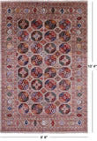 Turkmen Ersari Hand Knotted Wool Rug - 6' 9" X 10' 4" - Golden Nile