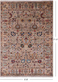Peshawar Hand Knotted Wool Rug - 5' 9" X 7' 11" - Golden Nile