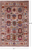 Turkmen Ersari Hand Knotted Wool Rug - 4' 1" X 6' 3" - Golden Nile