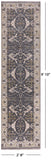 Grey Turkish Oushak Hand Knotted Wool Runner Rug - 2' 8" X 9' 10" - Golden Nile