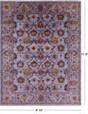 Persian Tabriz Hand Knotted Wool Rug - 8' 10" X 11' 8" - Golden Nile
