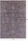 Grey Turkish Oushak Hand Knotted Wool Rug - 5' 10" X 8' 8" - Golden Nile