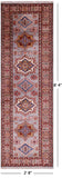 Super Kazak Handmade Wool Runner Rug - 2' 8" X 8' 4" - Golden Nile