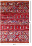 Red Khorjin Persian Gabbeh Hand Knotted Wool Rug - 5' 8" X 8' 4" - Golden Nile