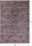 Grey Persian Tabriz Hand Knotted Wool Rug - 5' 8" X 8' 1" - Golden Nile