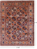 Turkmen Ersari Handmade Wool Rug - 5' 10" X 7' 7" - Golden Nile
