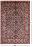 Super Kazak Handmade Wool Rug - 6' 0" X 8' 6" - Golden Nile
