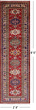 Red Super Kazak Hand Knotted Wool Runner Rug - 2' 8" X 9' 5" - Golden Nile