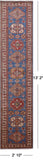 Blue Super Kazak Hand Knotted Wool Runner Rug - 2' 10" X 13' 2" - Golden Nile