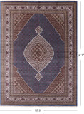Blue Bijar Hand Knotted Wool & Silk Rug - 10' 3" X 14' 3" - Golden Nile