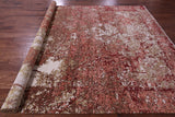 Contemporary Hand Knotted Wool & Silk Rug - 8' 9" X 11' 9" - Golden Nile