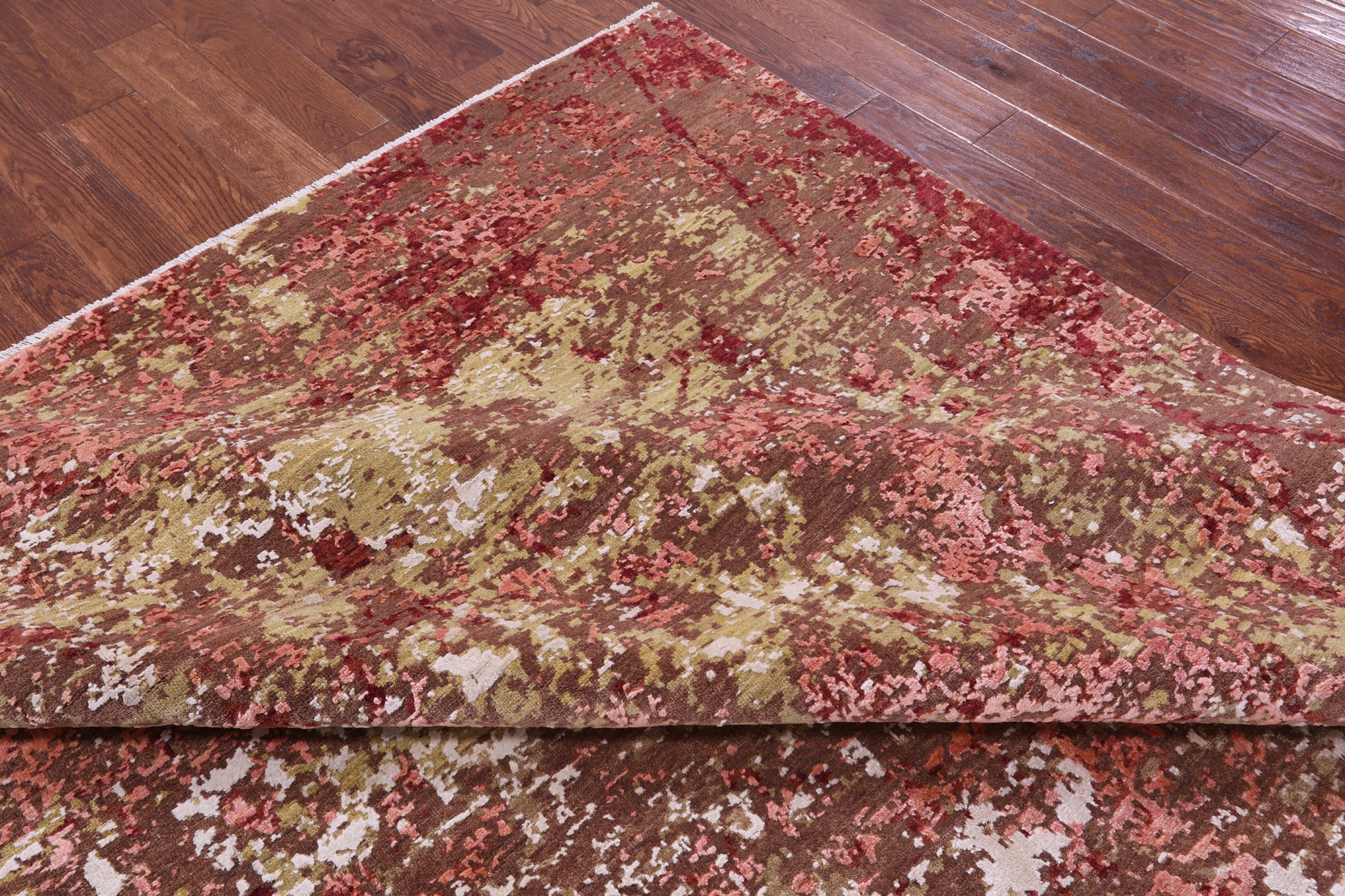 Contemporary Hand Knotted Wool & Silk Rug - 8' 9" X 11' 9" - Golden Nile