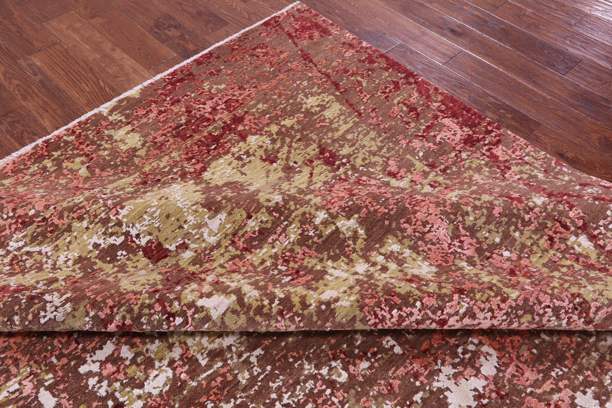 Contemporary Hand Knotted Wool & Silk Rug - 8' 9" X 11' 9" - Golden Nile