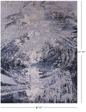 Abstract Modern Hand Knotted Wool & Silk Rug - 8' 11" X 11' 11" - Golden Nile