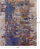 Modern Hand Knotted Wool & Silk Rug - 8' 0" X 10' 2" - Golden Nile
