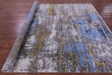 SUPER SALE Modern Hand Knotted Wool & Silk Rug - 7' 11" X 10' 3"