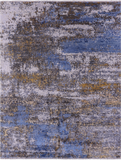 SUPER SALE Modern Hand Knotted Wool & Silk Rug - 7' 11" X 10' 3"