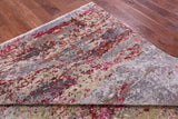 Abstract Modern Handmade Wool & Silk Rug - 7' 11" X 10' 1" - Golden Nile