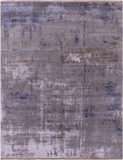 SUPER SALE Abstract Modern Hand Knotted Wool & Silk Rug - 8' 0" X 10' 3"