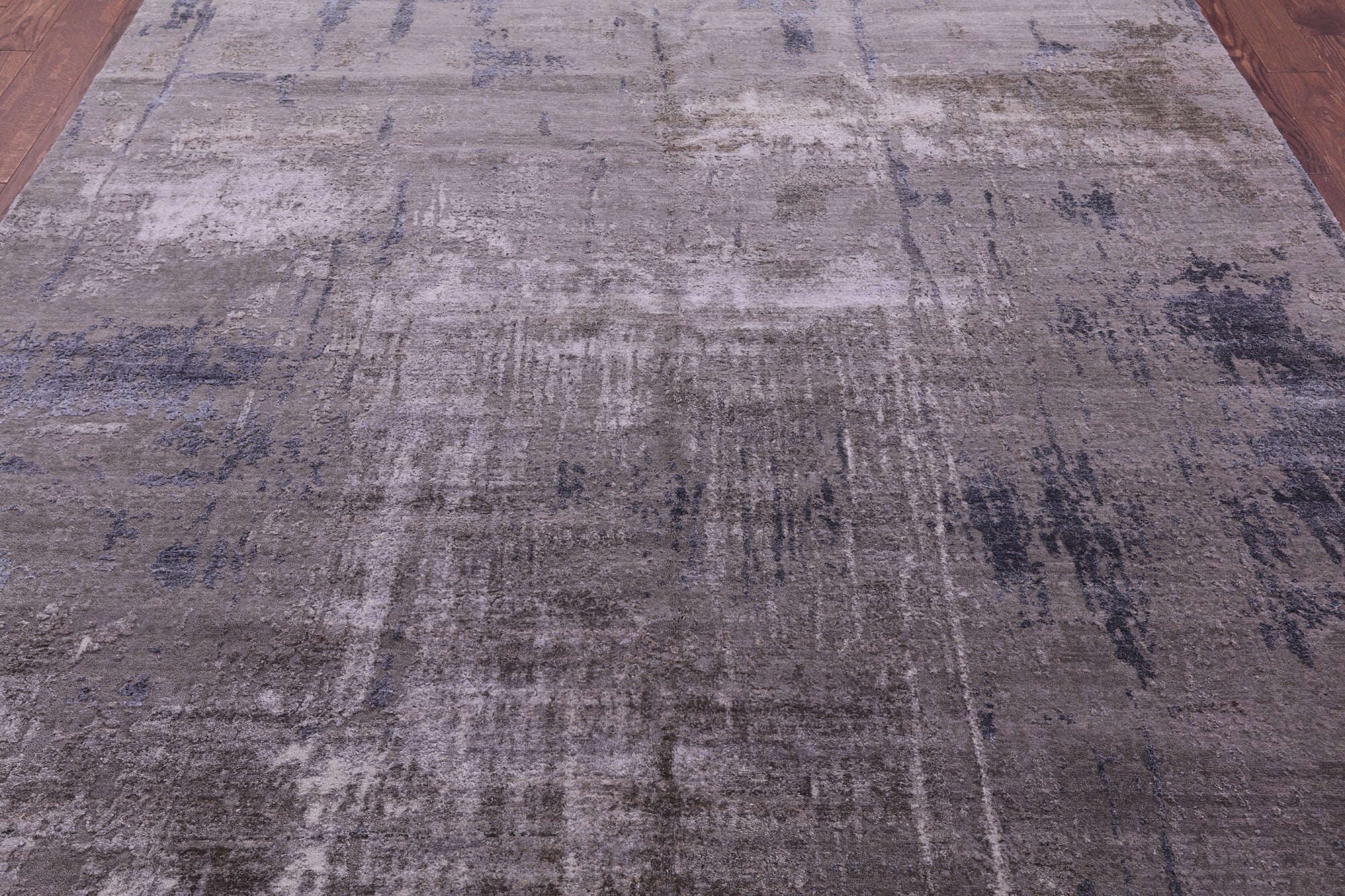 SUPER SALE Abstract Modern Hand Knotted Wool & Silk Rug - 8' 0" X 10' 3"
