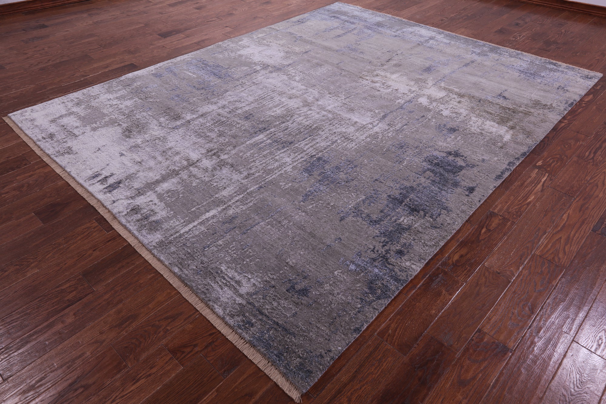SUPER SALE Abstract Modern Hand Knotted Wool & Silk Rug - 8' 0" X 10' 3"