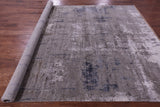 SUPER SALE Abstract Modern Hand Knotted Wool & Silk Rug - 8' 0" X 10' 3"