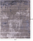 Contemporary Hand Knotted Wool & Silk Rug - 8' 0" X 10' 2" - Golden Nile