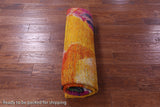 Abstract Modern Hand Knotted 100% Silk Rug - 5' 7" X 7' 7"