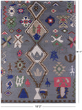 Grey Tribal Moroccan Hand Knotted Wool Rug - 10' 2" X 14' 1" - Golden Nile