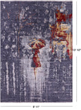 Woman Under The Rain Contemporary Hand Knotted Wool & Silk Rug - 9' 11" X 13' 10" - Golden Nile