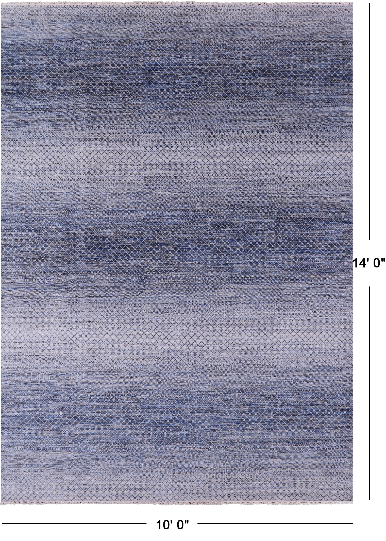 Savannah Grass Hand Knotted Wool Rug - 10' 0" X 14' 0" - Golden Nile