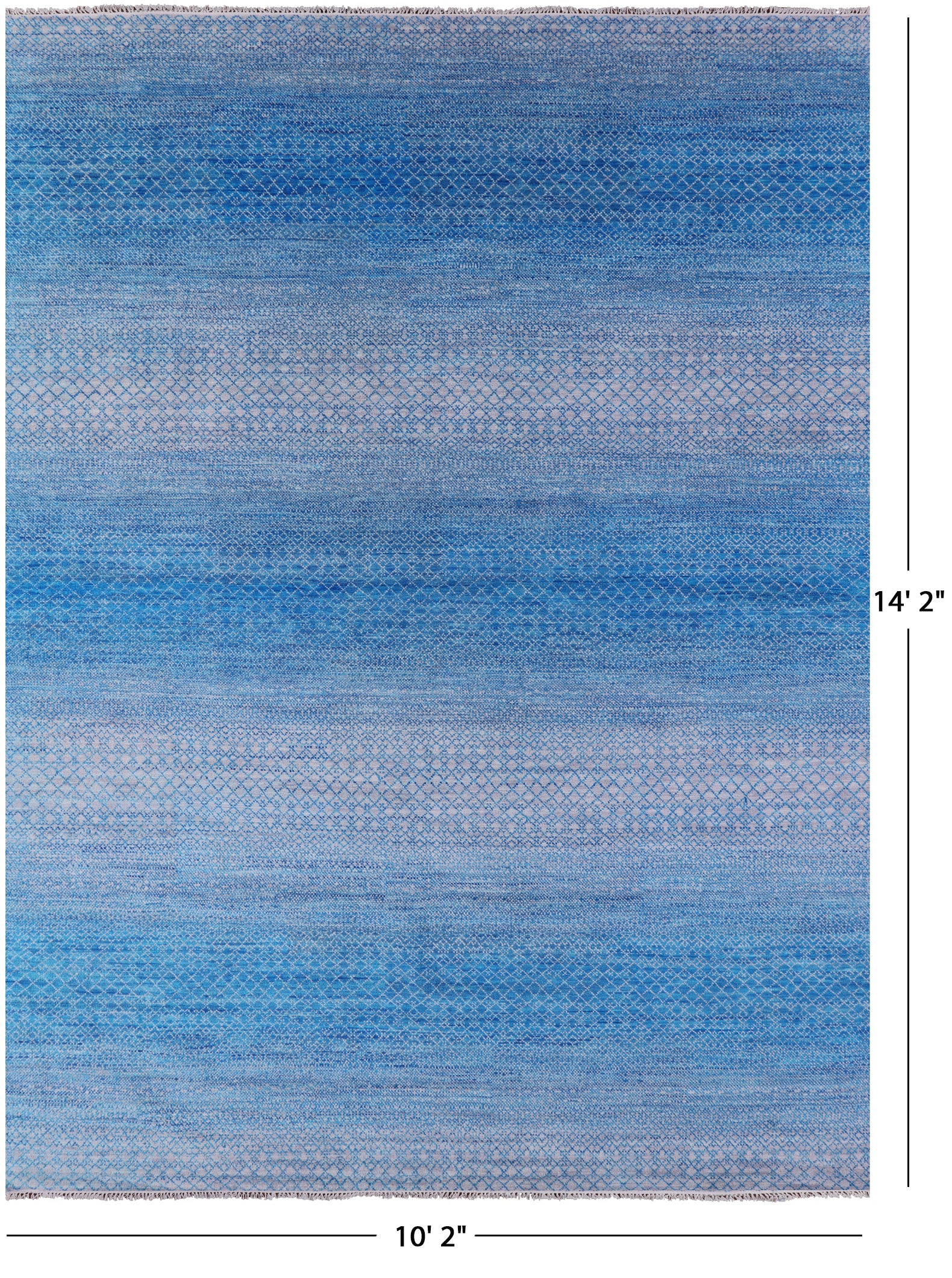 Savannah Grass Hand Knotted Wool Rug - 10' 2" X 14' 2" - Golden Nile