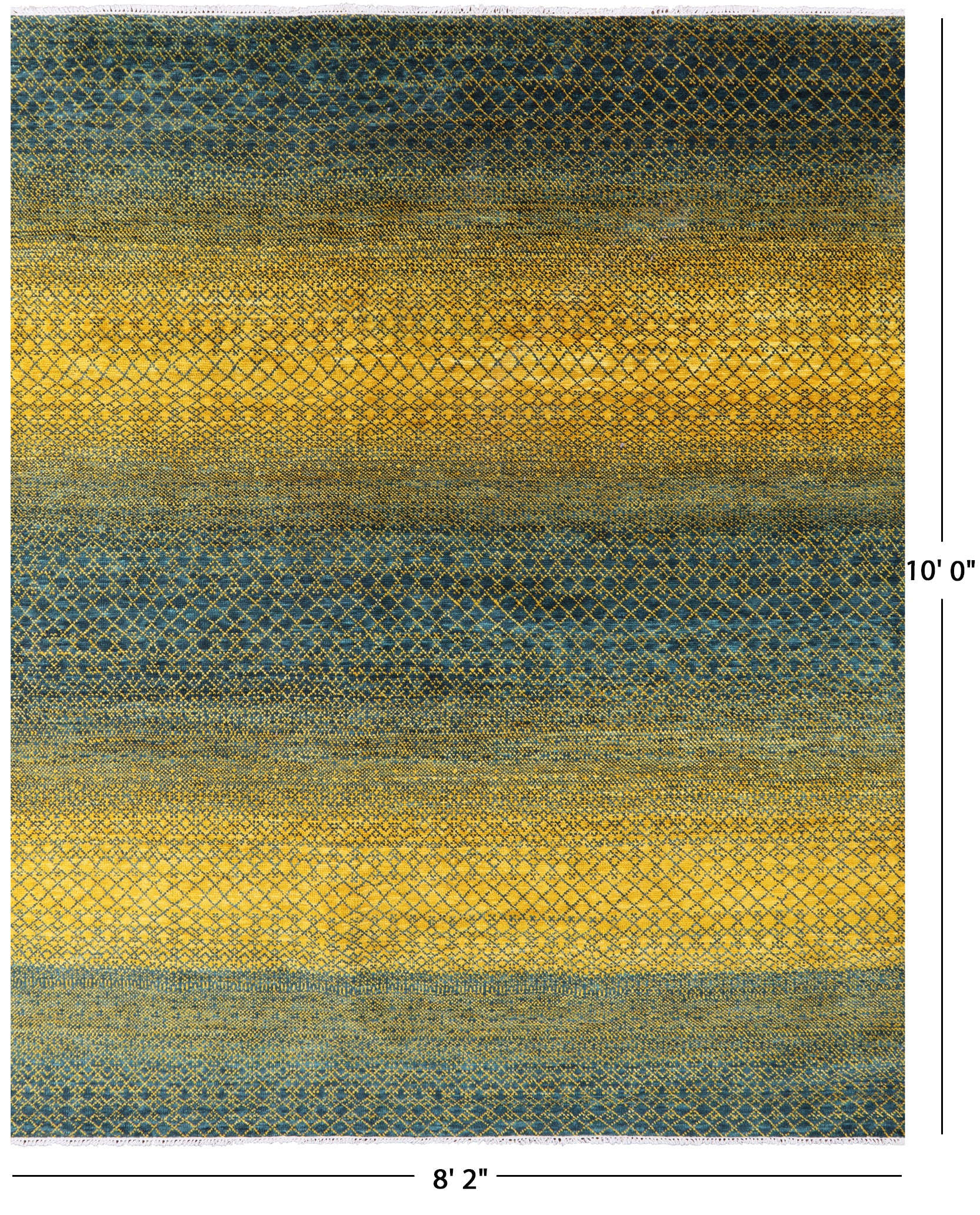 Savannah Grass Hand Knotted Wool Rug - 8' 2" X 10' 0" - Golden Nile