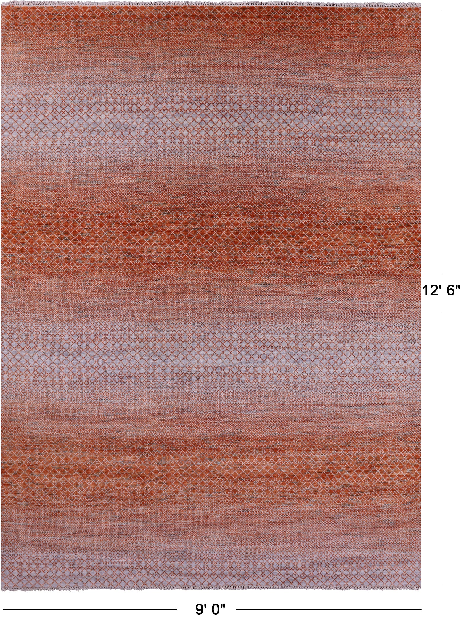 Savannah Grass Hand Knotted Wool Rug - 9' 0" X 12' 6" - Golden Nile
