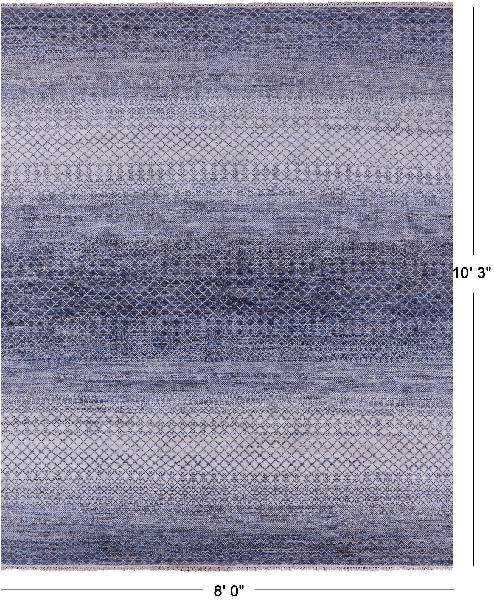 Savannah Grass Hand Knotted Wool Rug - 8' 0" X 10' 3" - Golden Nile