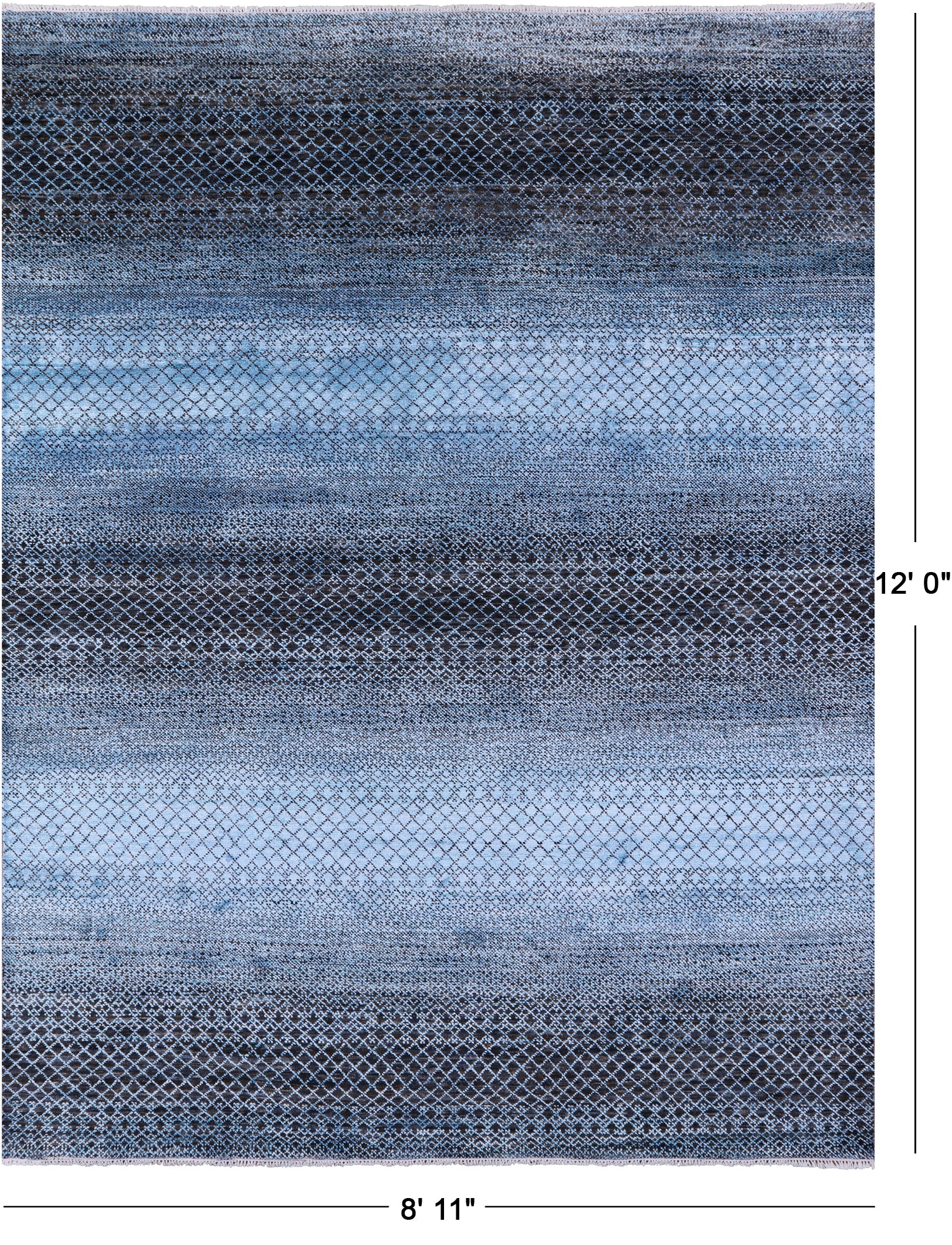 Savannah Grass Hand Knotted Wool Rug - 8' 11" X 12' 0" - Golden Nile