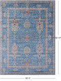 Blue Turkish Oushak Hand Knotted Wool Rug - 10' 1" X 13' 11" - Golden Nile
