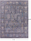Grey Turkish Oushak Hand Knotted Wool Rug - 7' 11" X 10' 8" - Golden Nile
