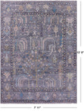 Grey Turkish Oushak Hand Knotted Wool Rug - 7' 11" X 10' 8" - Golden Nile