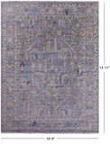 Grey Turkish Oushak Hand Knotted Wool Rug - 10' 0" X 13' 11" - Golden Nile