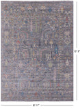 Grey Turkish Oushak Hand Knotted Wool Rug - 8' 11" X 12' 3" - Golden Nile
