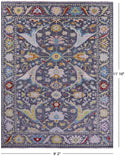 Grey Turkish Oushak Hand Knotted Wool Rug - 9' 2" X 11' 10" - Golden Nile