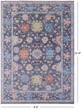 Grey Turkish Oushak Hand Knotted Wool Rug - 9' 0" X 12' 0" - Golden Nile