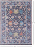 Grey Turkish Oushak Hand Knotted Wool Rug - 9' 0" X 12' 0" - Golden Nile