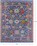 Grey Turkish Oushak Hand Knotted Wool Rug - 9' 0" X 11' 10" - Golden Nile