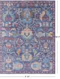 Grey Turkish Oushak Hand Knotted Wool Rug - 7' 11" X 10' 1" - Golden Nile