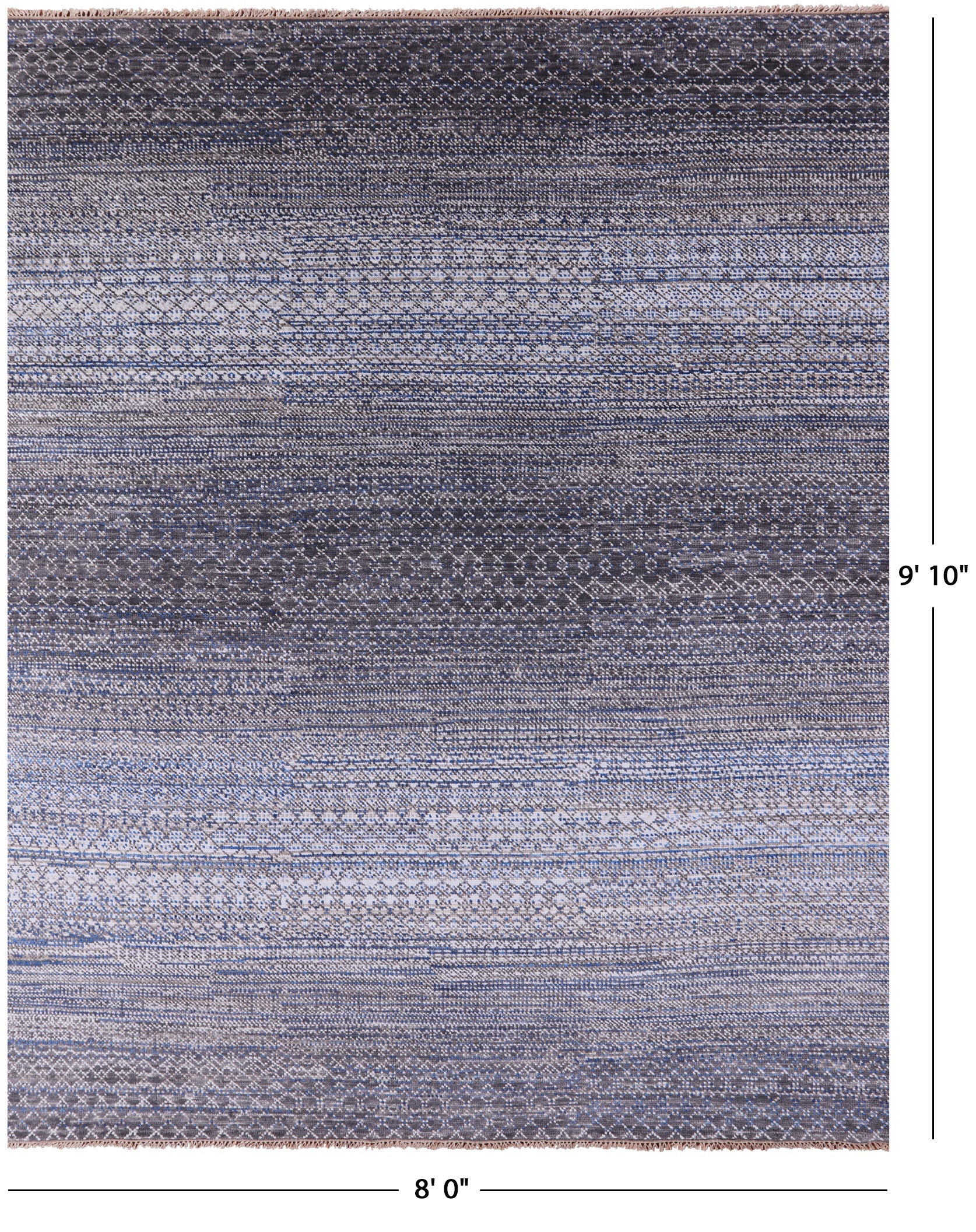 Savannah Grass Hand Knotted Wool Rug - 8' 0" X 9' 10" - Golden Nile