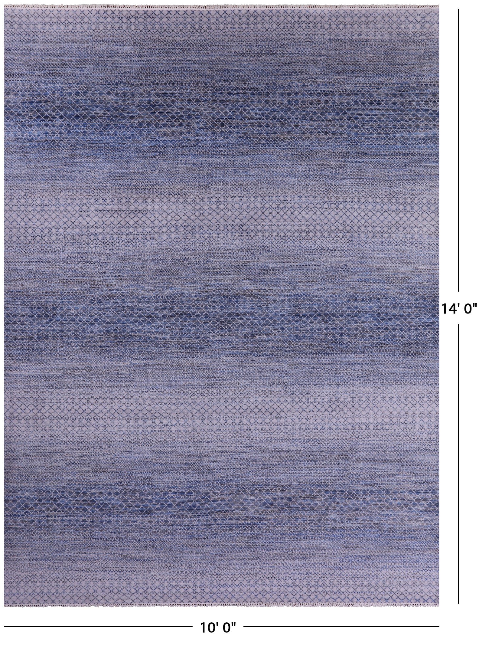 Savannah Grass Hand Knotted Wool Rug - 10' 0" X 14' 0" - Golden Nile